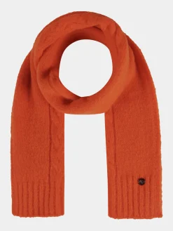 Cachecol trançado laranja