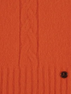 Cachecol trançado laranja