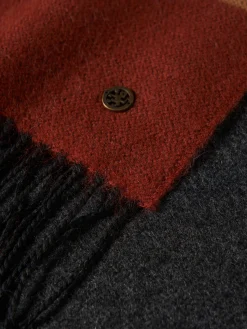 Cachecol tricolor com franjas