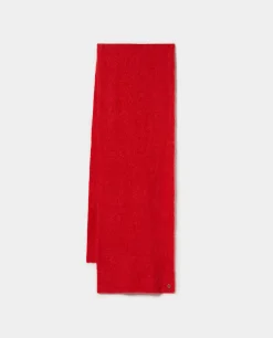 Cachecol tricotado com lã e alpaca