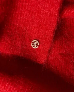 Cachecol tricotado com lã e alpaca