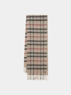 Cachecol xadrez com franjas