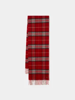 Cachecol xadrez com franjas