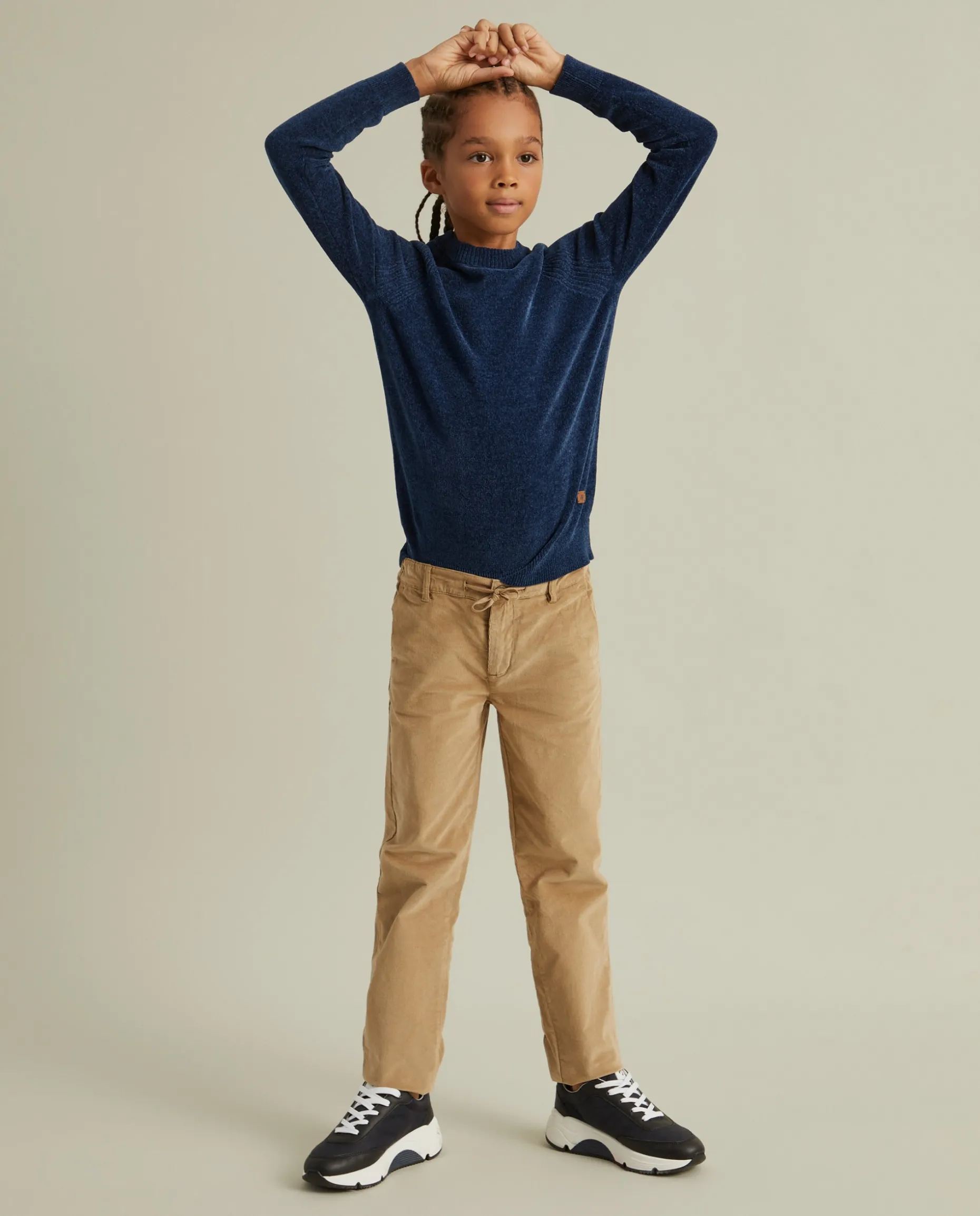 Calças bombazine com cordão