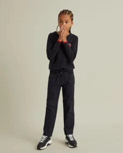 Calças bombazine com cordão