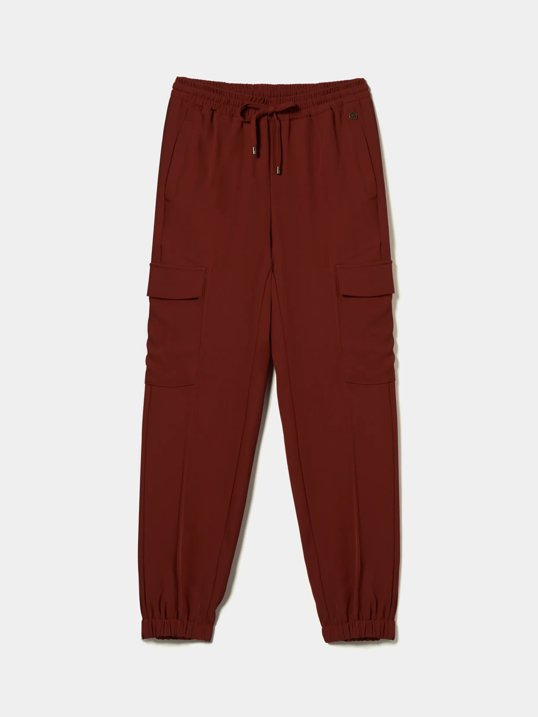 Calças cargo com cintura elástica