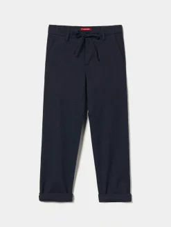 Calças chino com cordões