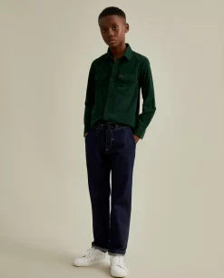 Calças chino de ganga