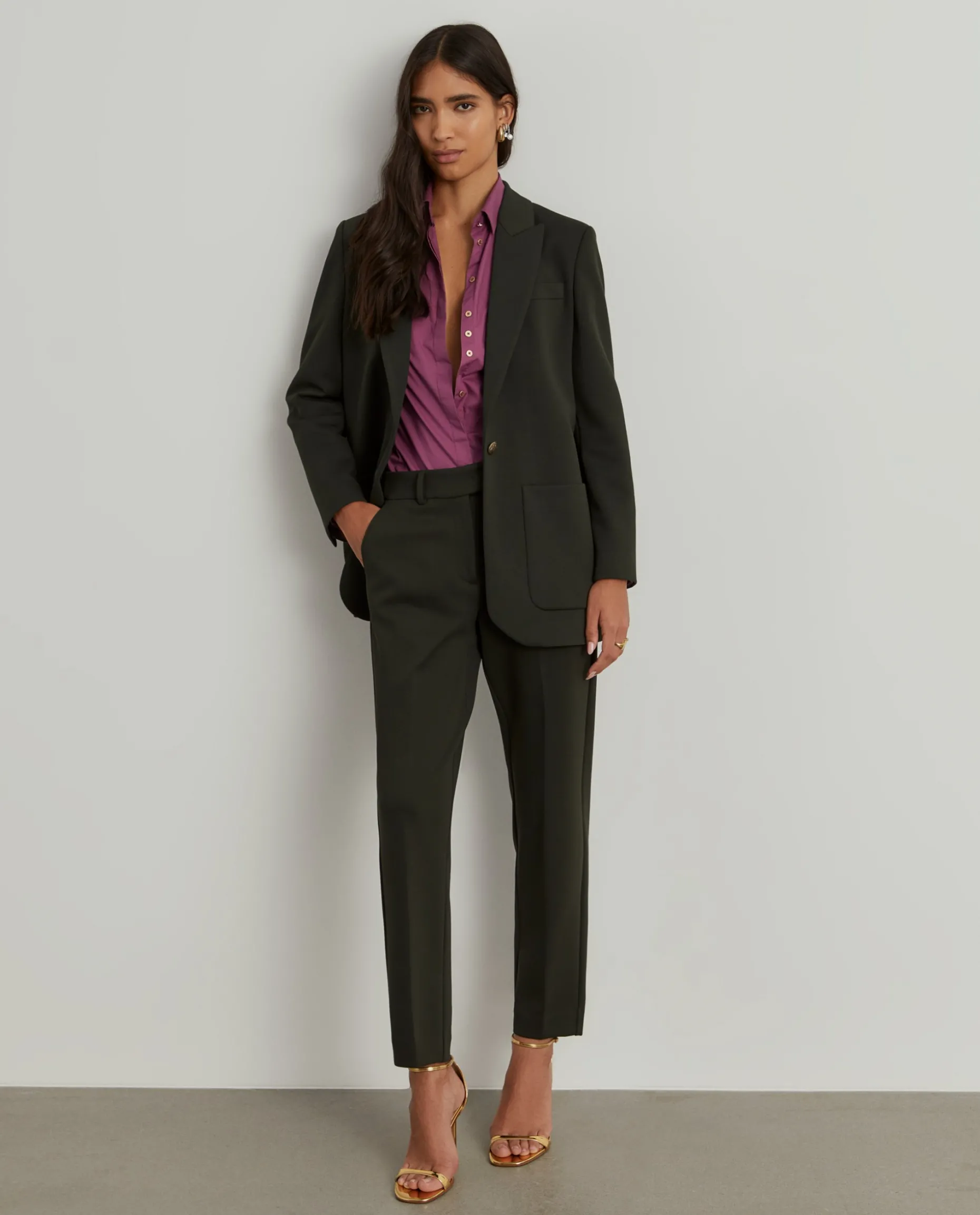 Calças chino de malha