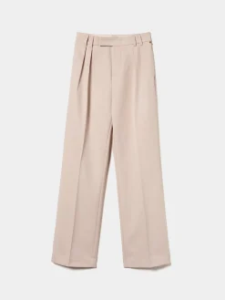 Calças clássicas com pregas