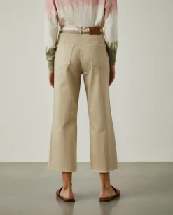 Calças culotte com cinto