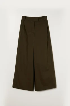 Calças culotte com cintura ajustável