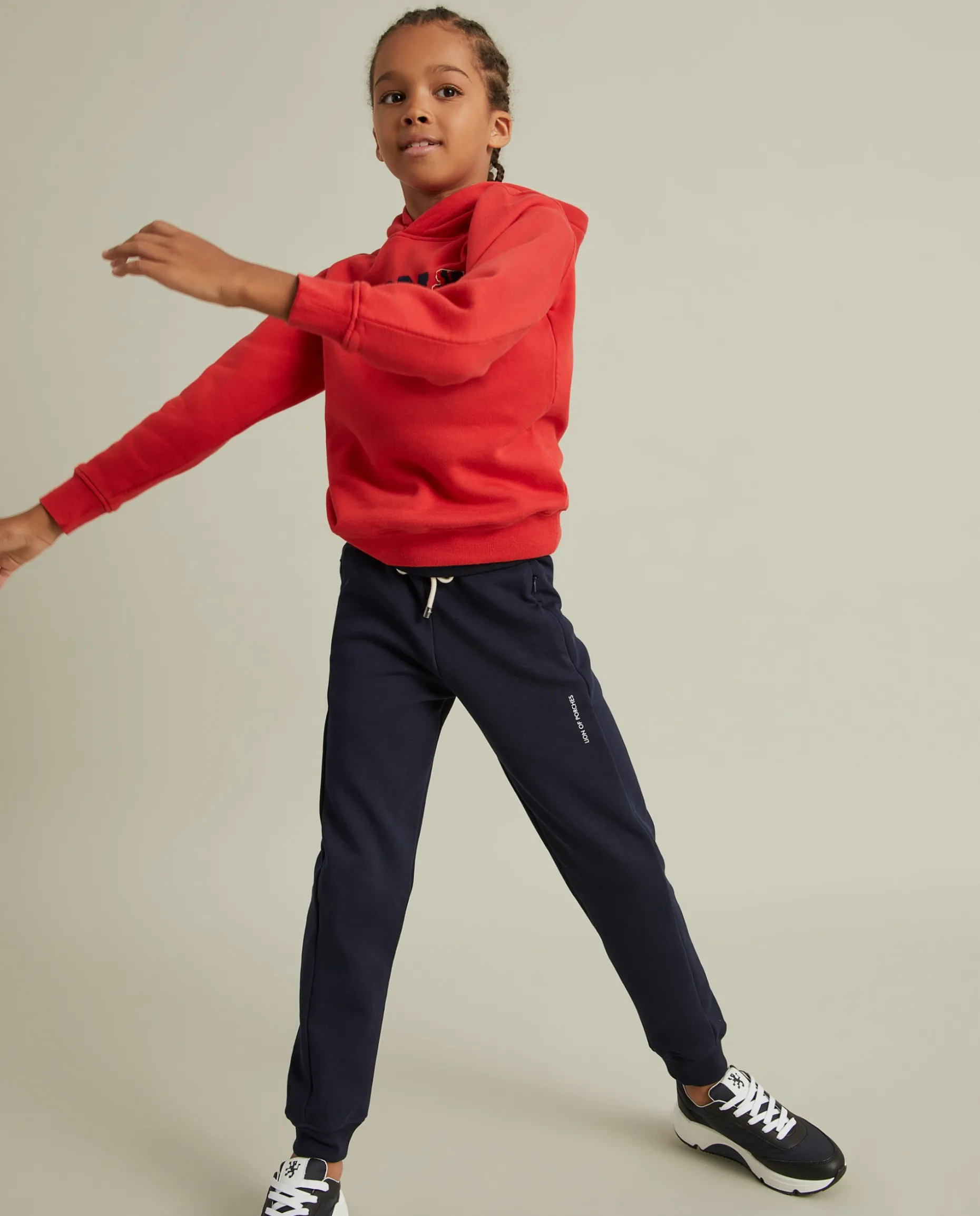 Calças de malha com cordão