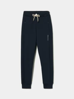 Calças de malha com cordão