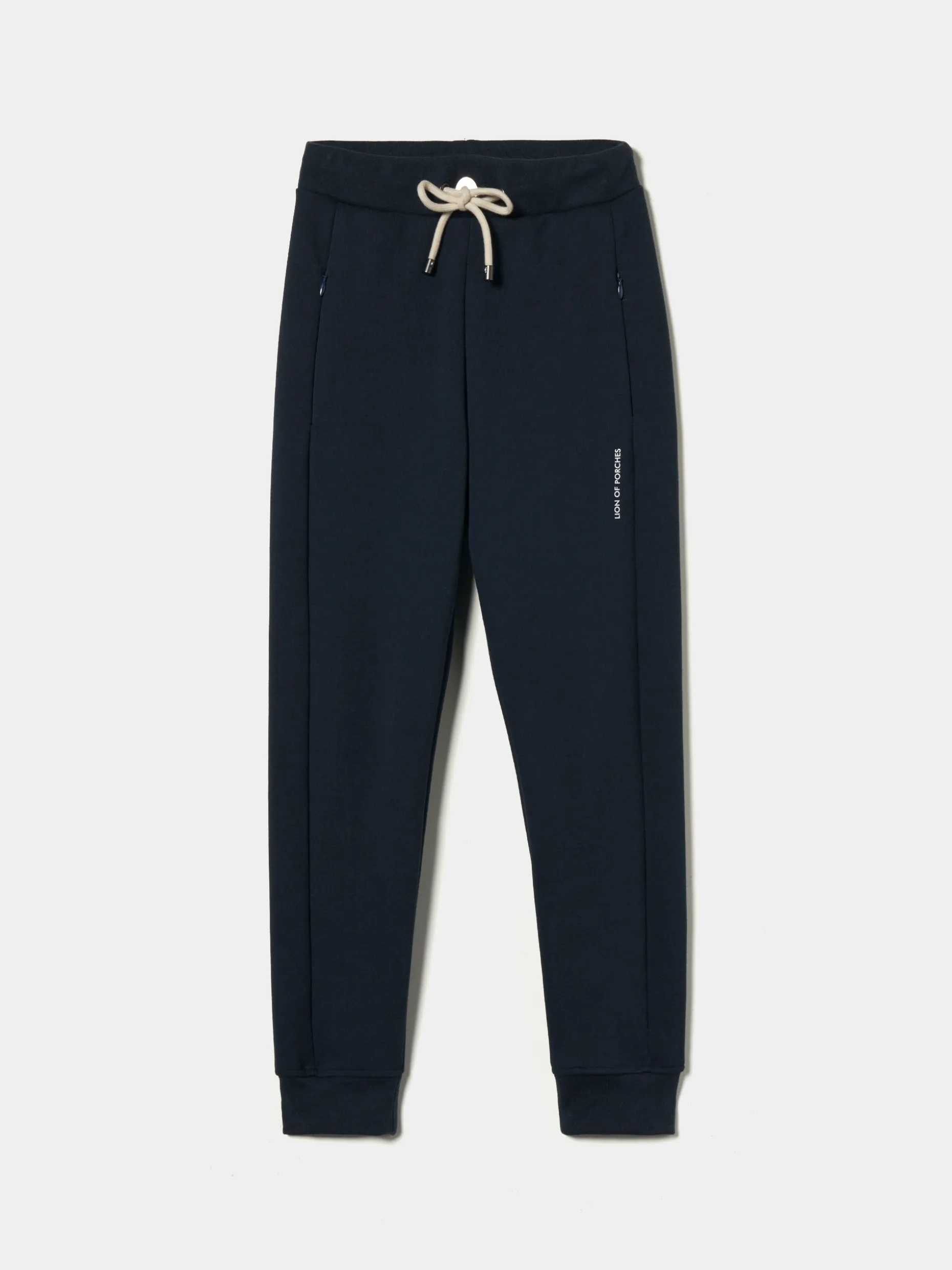 Calças de malha com cordão