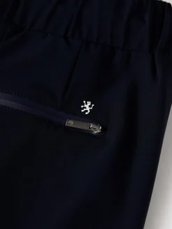 Calças de malha com cordão