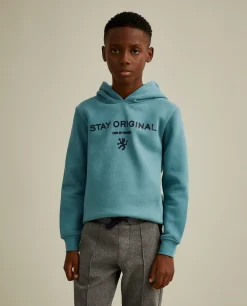 Calças de malha com nervuras e cordão