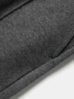 Calças de malha com nervuras e cordão