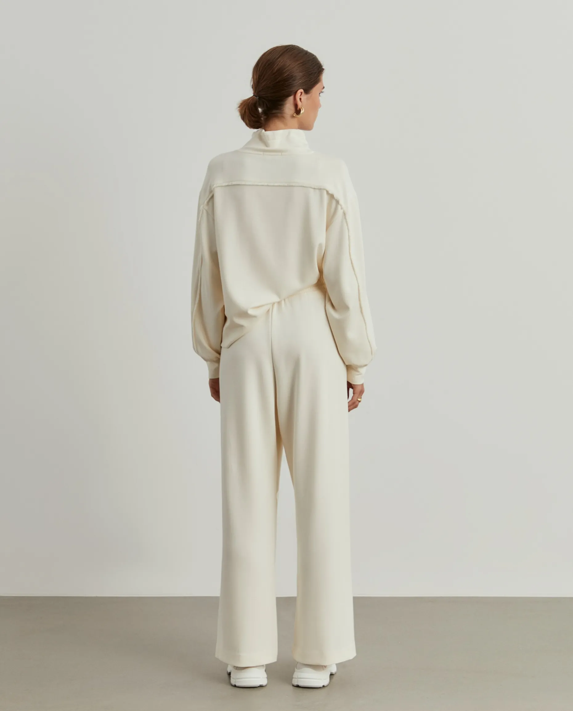 Calças de malha wide leg