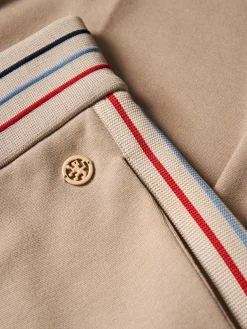 Calças de malha wide leg com riscas