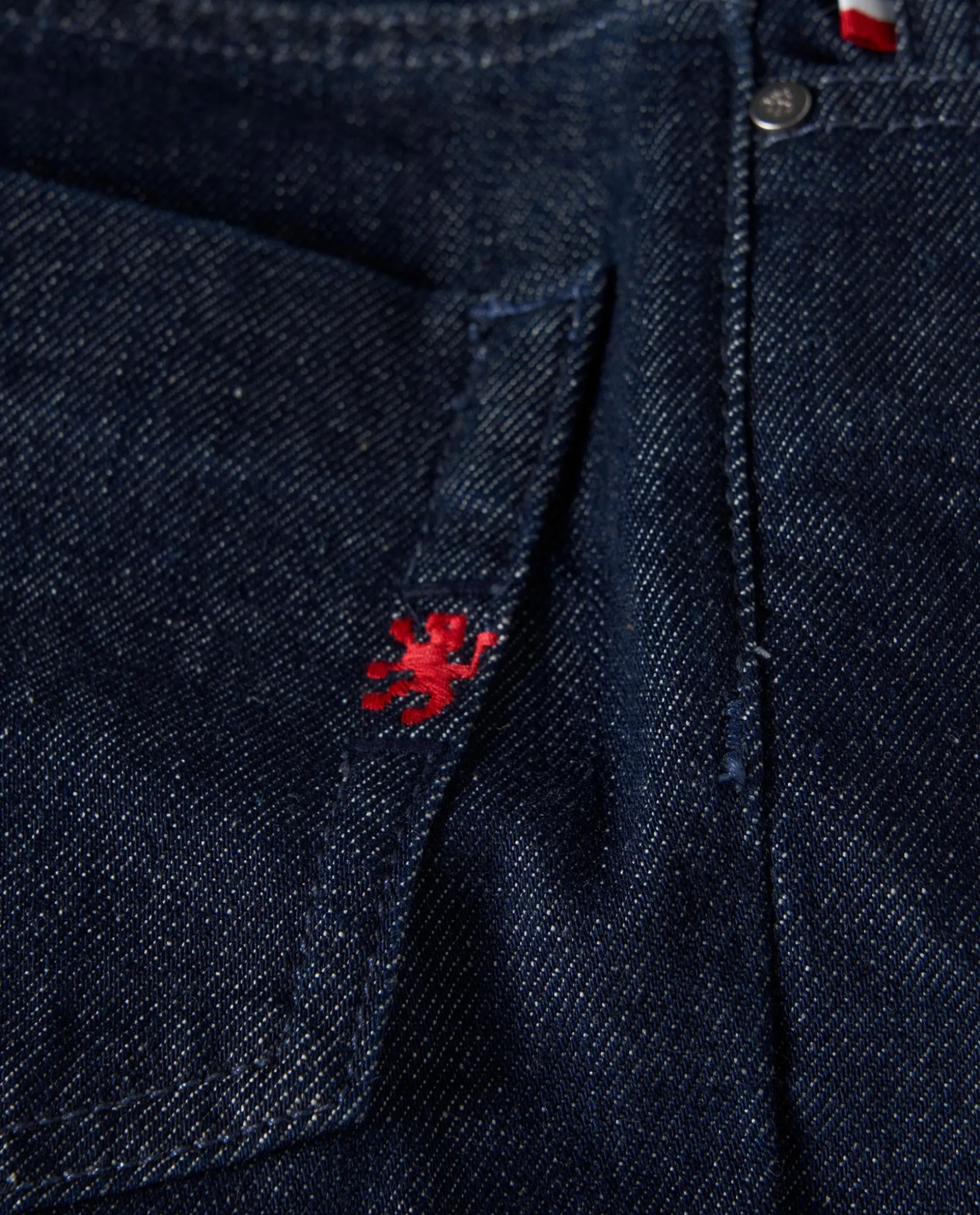 Calças denim lavagem escura