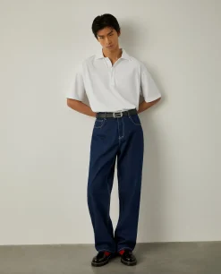 Calças denim loose fit Lion x Paatiff