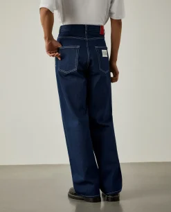 Calças denim loose fit Lion x Paatiff