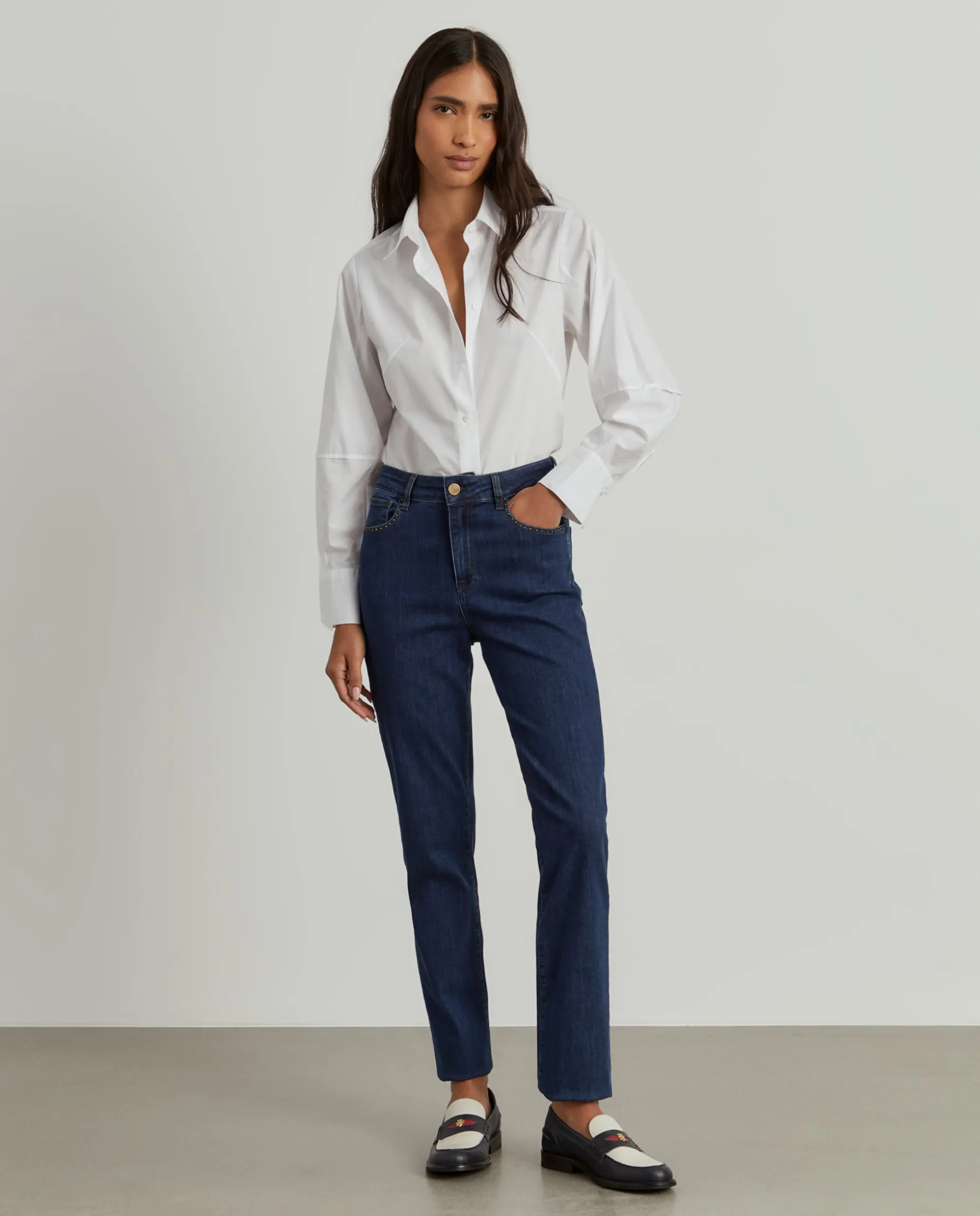 Calças denim regular fit