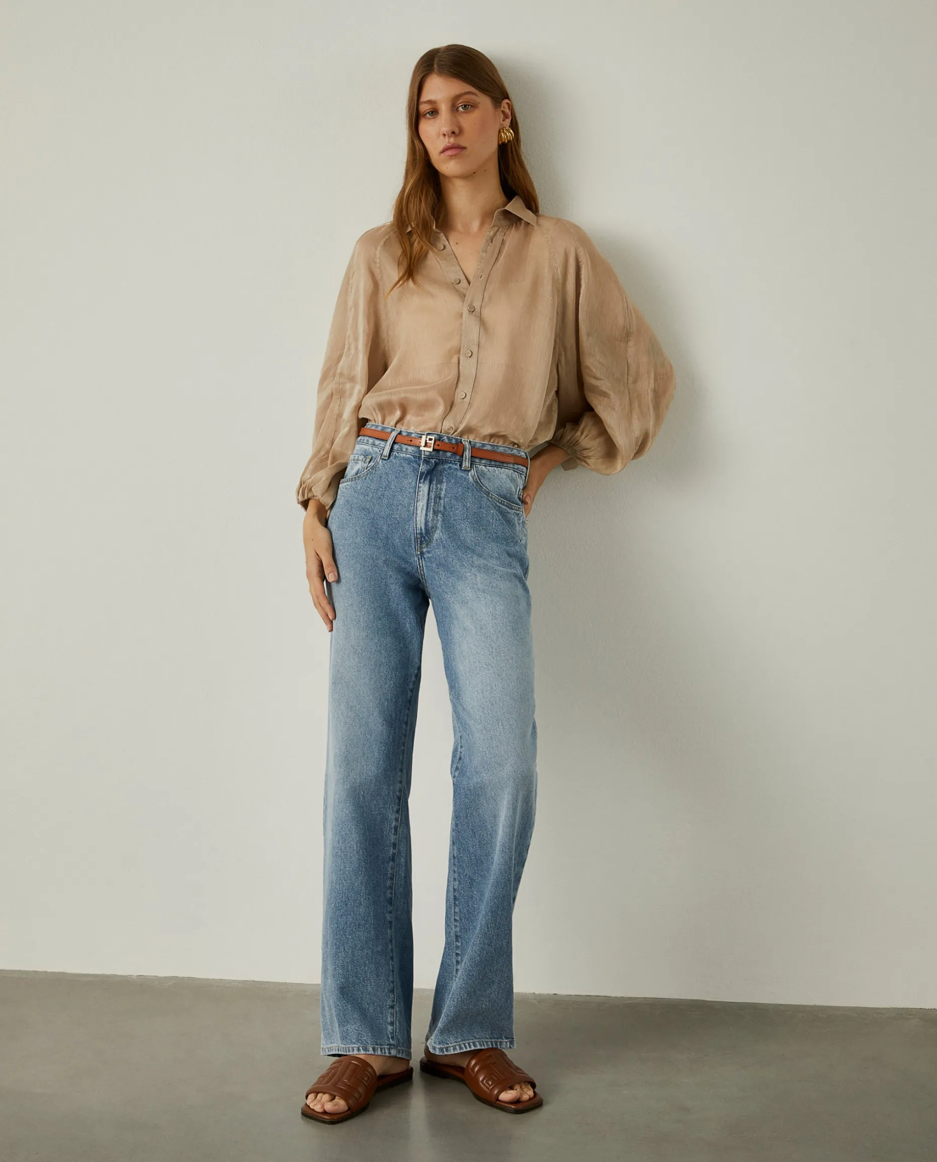 Calças denim relaxed fit