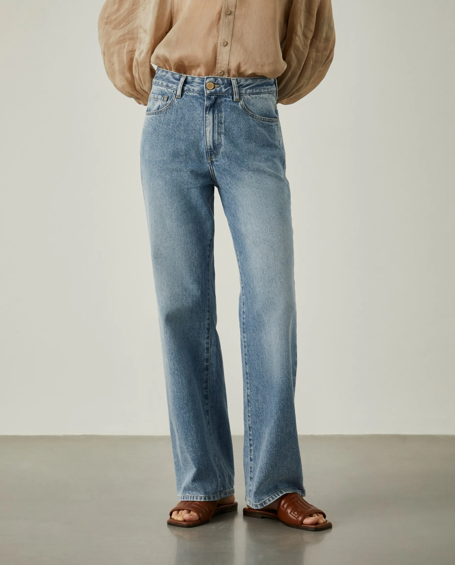 Calças denim relaxed fit