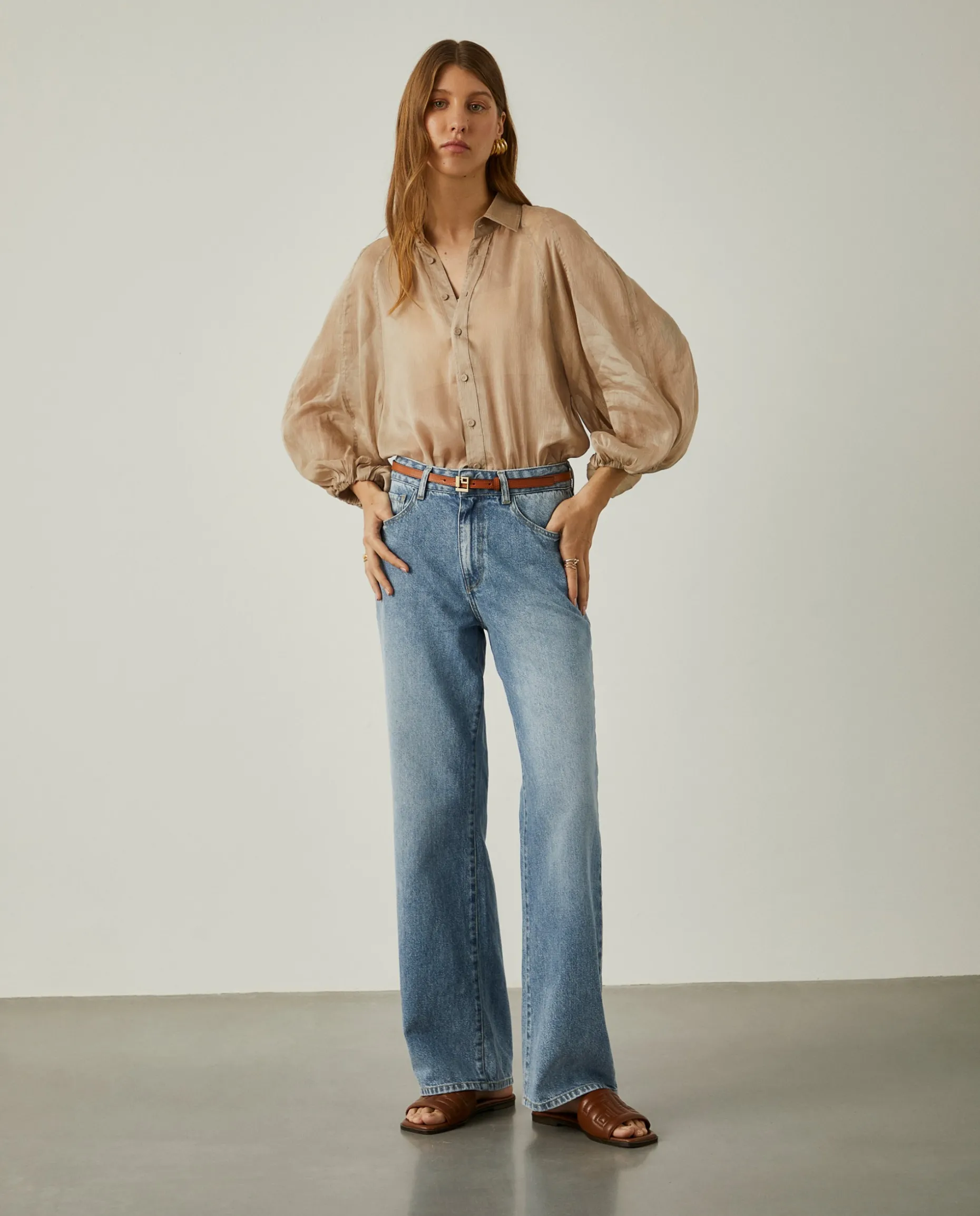 Calças denim relaxed fit