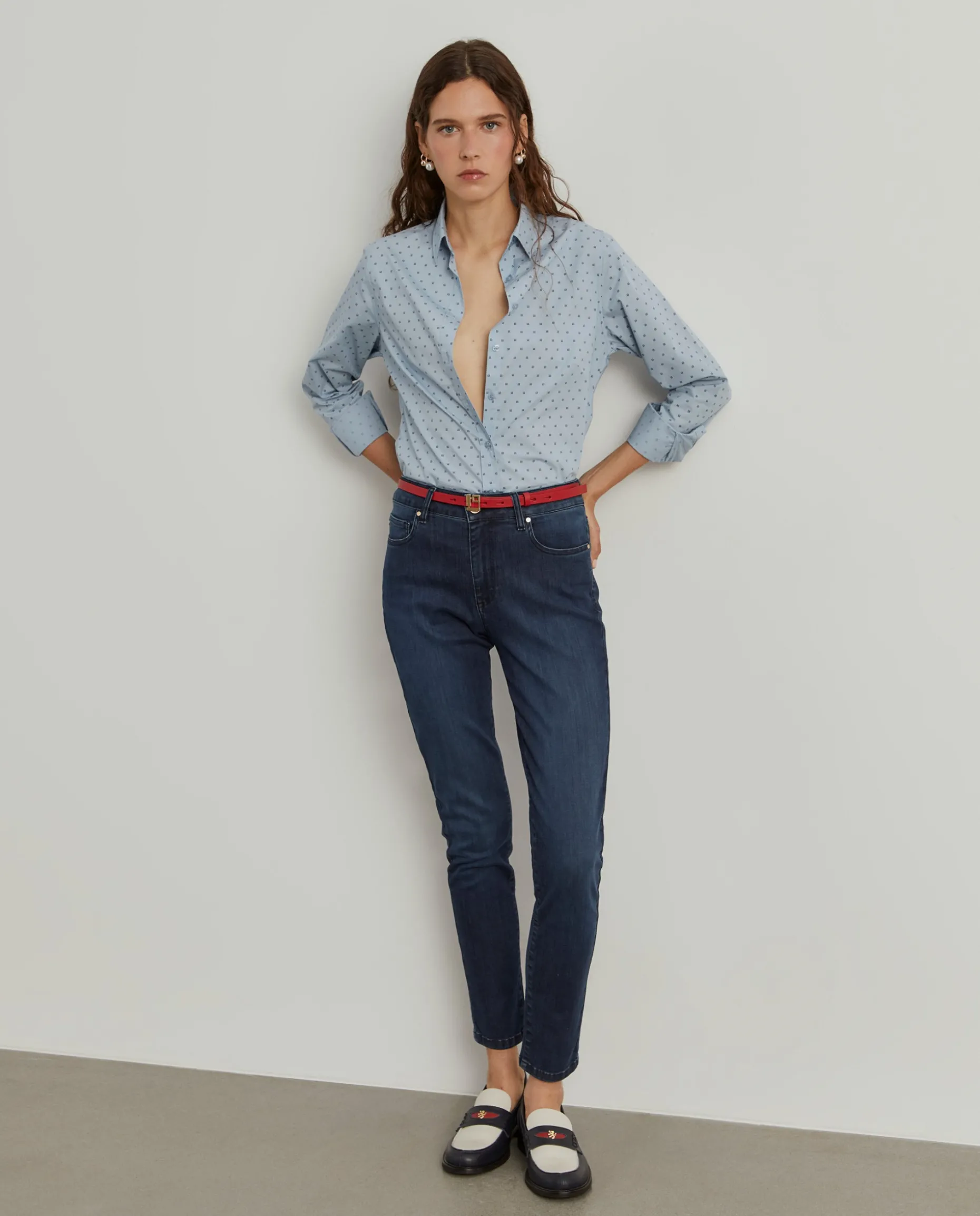 Calças denim skinny