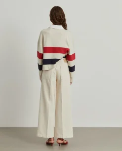 Calças denim wide leg