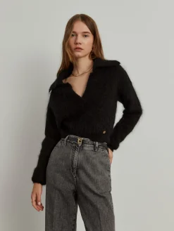 Calças denim wide leg