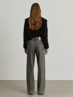 Calças denim wide leg