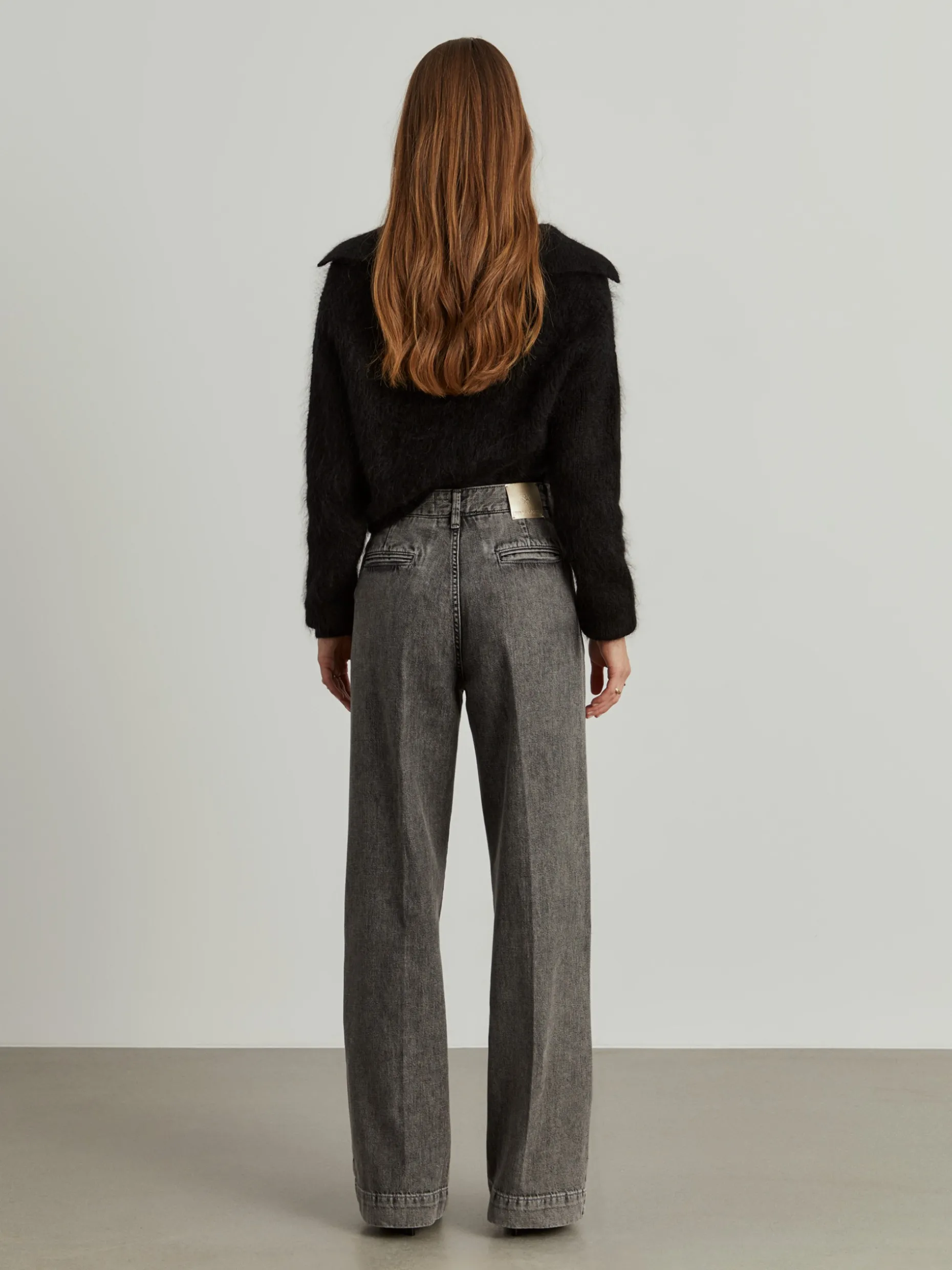 Calças denim wide leg