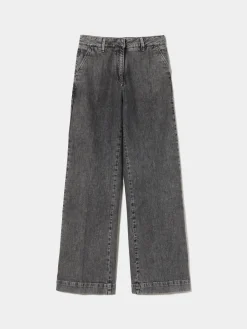 Calças denim wide leg