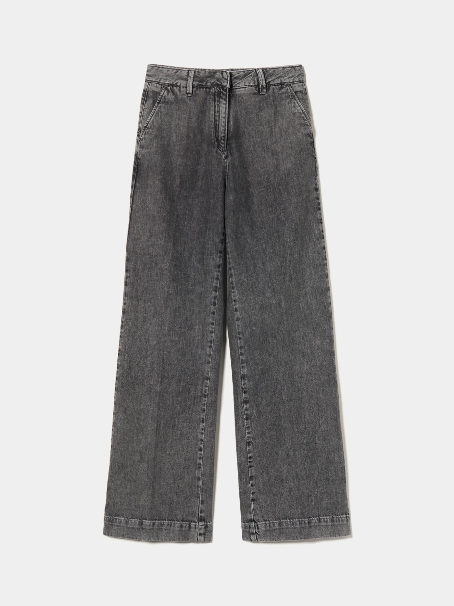 Calças denim wide leg