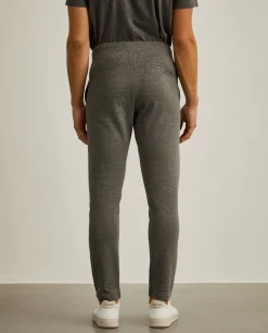 Calças em malha com cordão