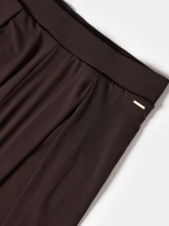 Calças fluidas wide leg