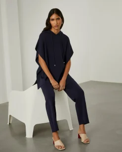 Calças largas de malha