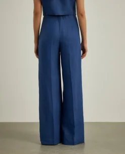 Calças pantalona 100% linho