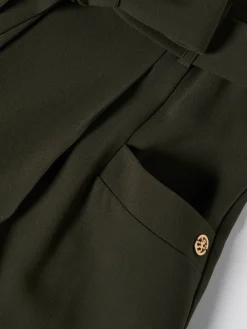 Calças pantalona com cinto