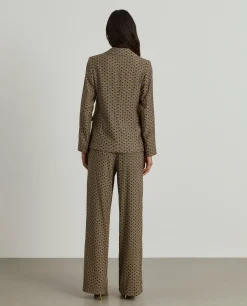 Calças pantalona de malha