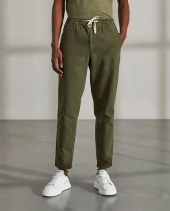 Calças para homem regular fit com cordão e cintura elástica