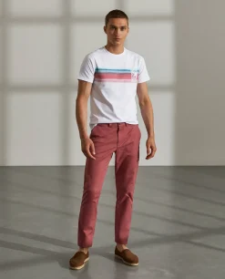 Calças para homem slim fit chino de algodão stretch