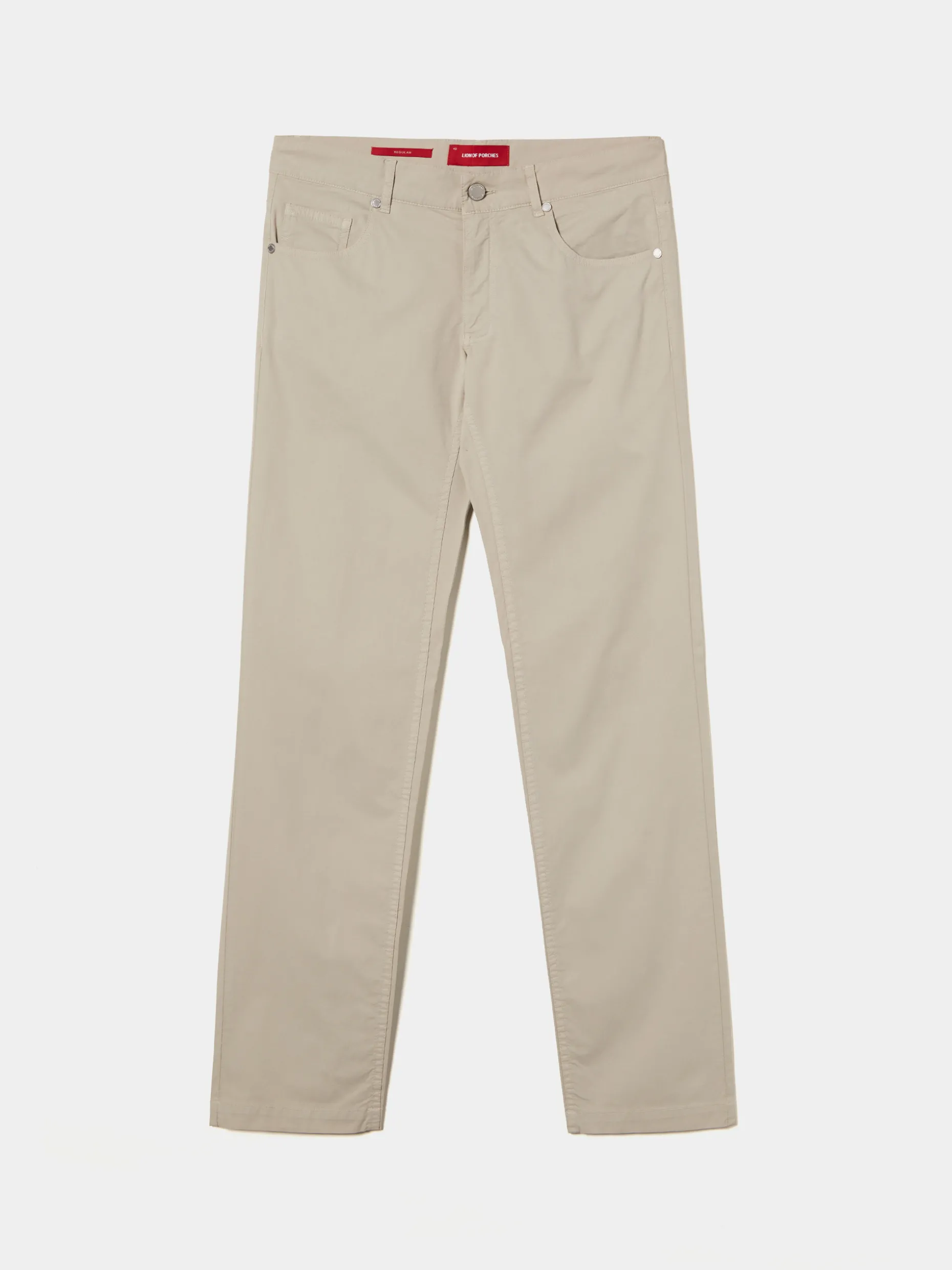 Calças regular fit com cinco bolsos