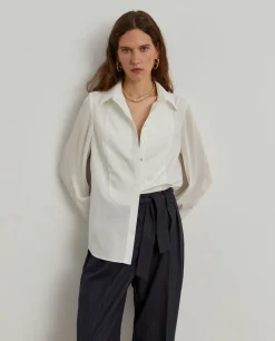 Calças às riscas com cinto removível