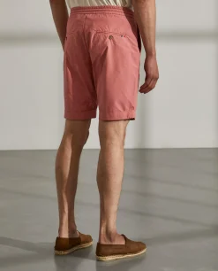 Calções bermuda de algodão com cordão