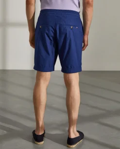 Calções bermuda de algodão com cordão